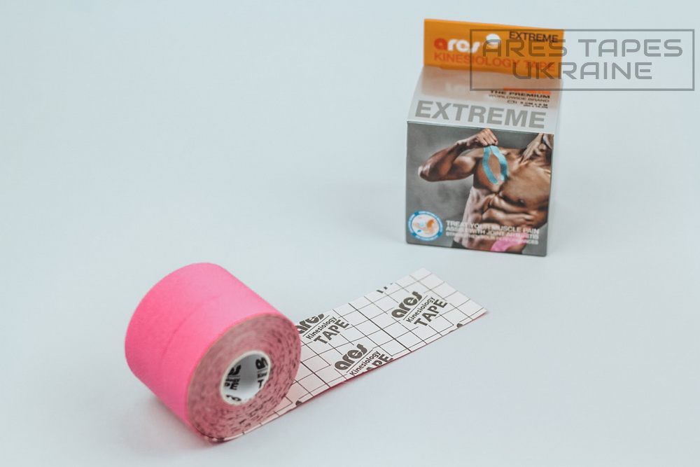 ТЕЙП ARES EXTREME 5 СМ Х 5 М РОЗОВЫЙ КАРТИНКА-2 КИНЕЗИО ТЕЙП ARES EXTREME 5 СМ Х 5 М РОЗОВЫЙ ФОТО-2