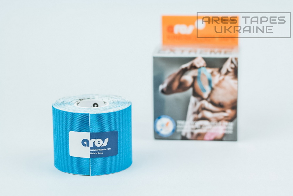 КИНЕЗИО ТЕЙП ARES EXTREME 5 СМ Х 5 М ГОЛУБОЙ ФОТО-2