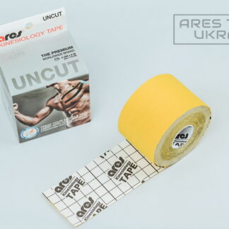 КИНЕЗИО ТЕЙП ARES UNCUT 5 СМ Х 5 М ЖЕЛТЫЙ ФОТО-1