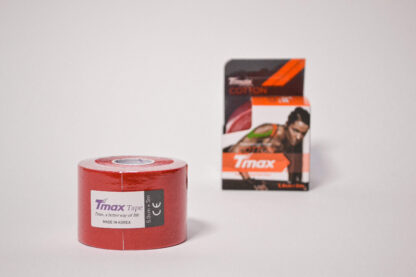 КИНЕЗИО ТЕЙП TMAX COTTON 5 СМ Х 5 М КРАСНЫЙ ФОТО-6