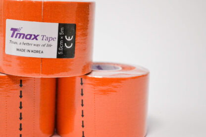 КИНЕЗИО ТЕЙП TMAX COTTON 5 СМ Х 5 М ОРАНЖЕВЫЙ ФОТО-5