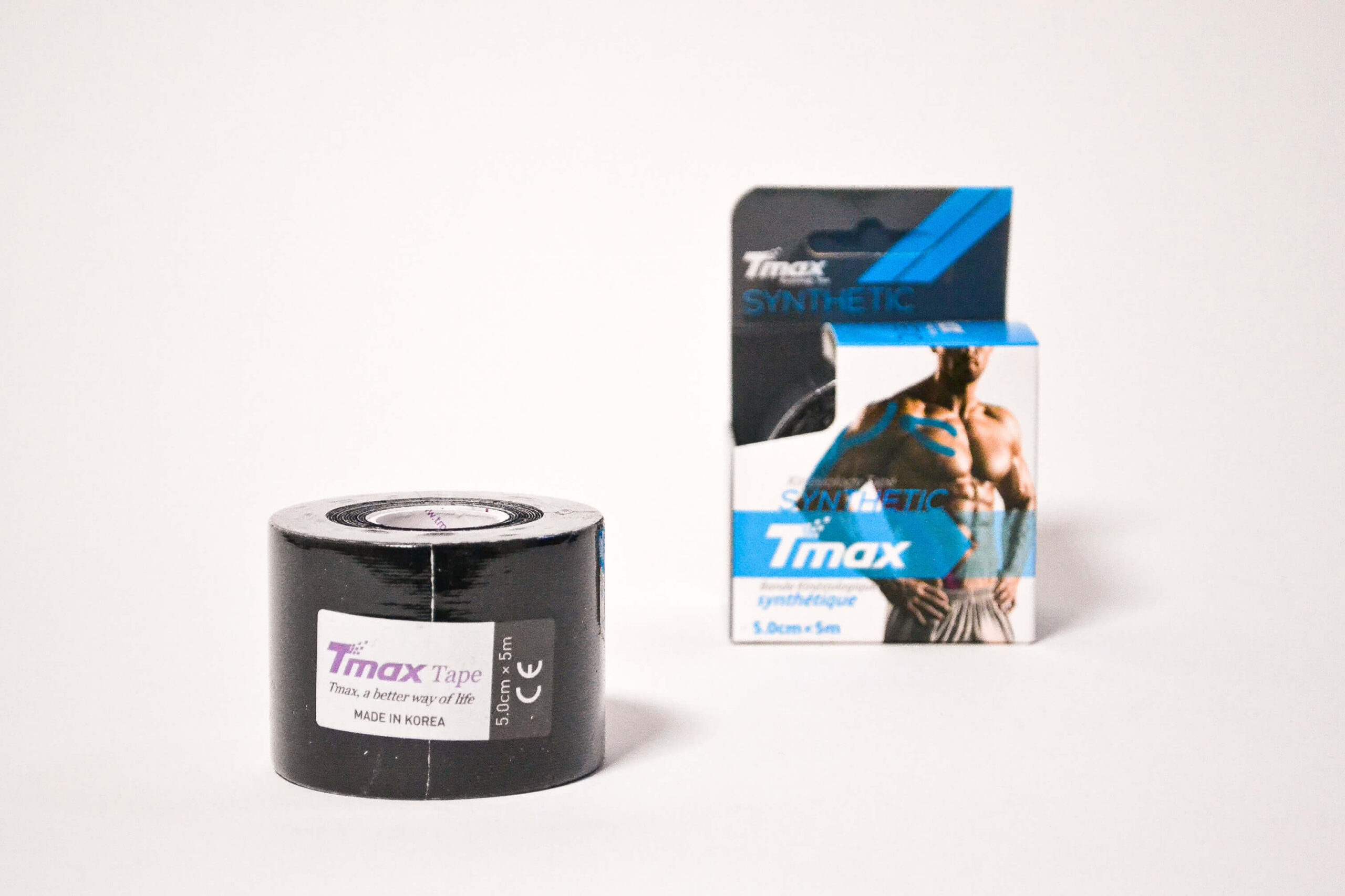 КИНЕЗИО ТЕЙП TMAX RAYON 5 СМ Х 5 М ЧЕРНЫЙ ФОТО-5