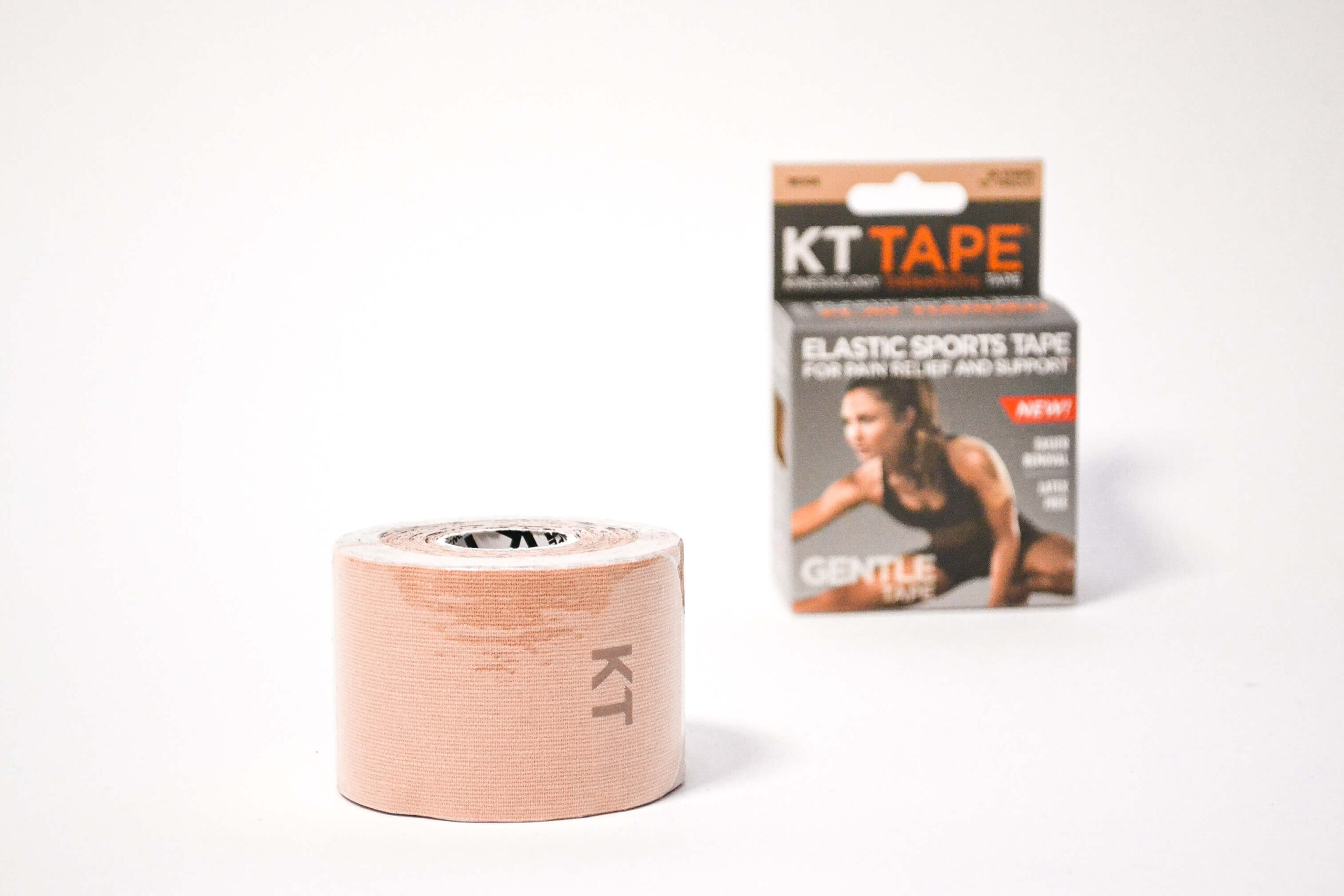 КИНЕЗИО ТЕЙП KT TAPE GENTLE PRECUT 5 СМ Х 5 М БЕЖЕВЫЙ ФОТО-4