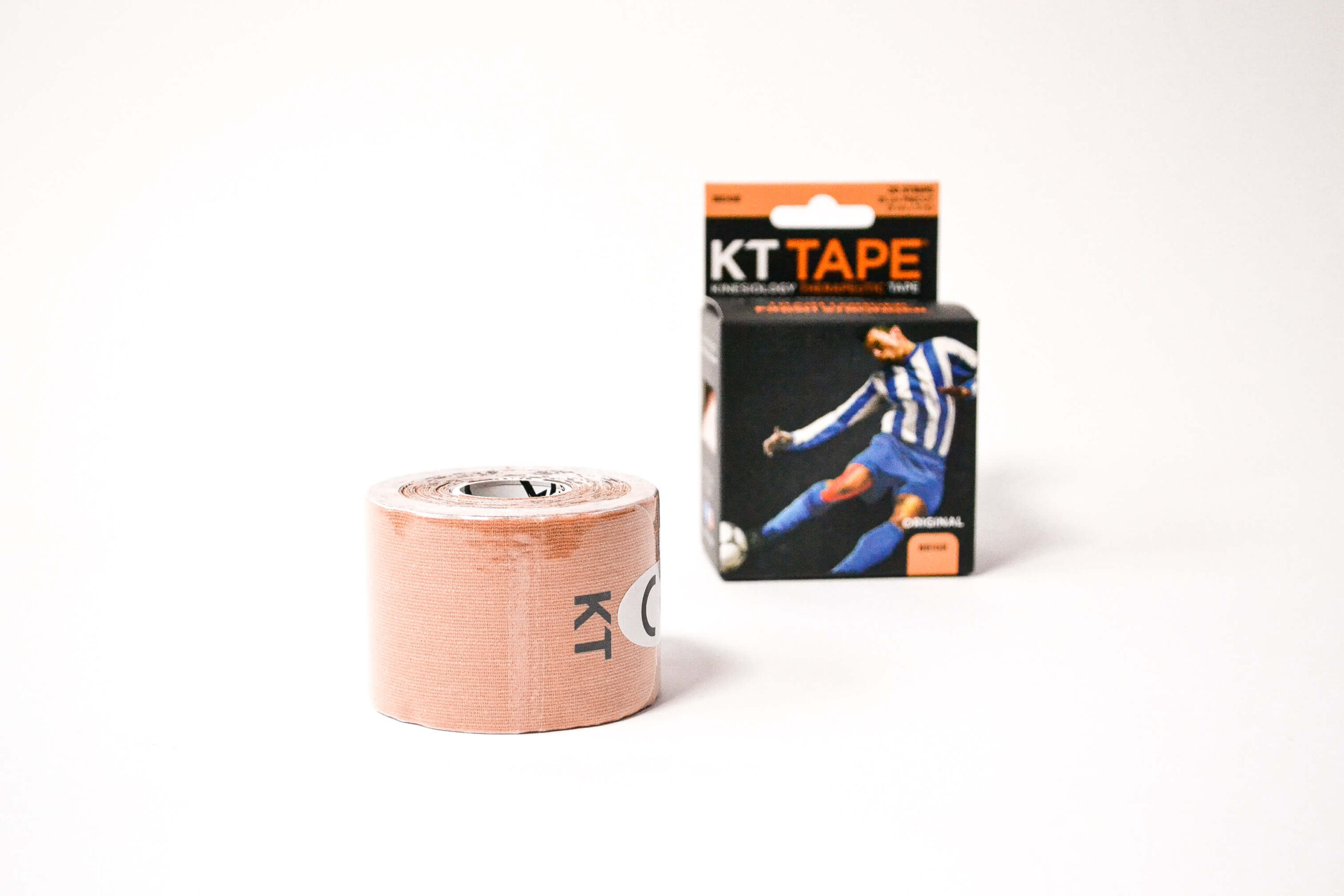 КИНЕЗИО ТЕЙП KT TAPE ORIGINAL COTTON PRECUT 5 СМ Х 5 М БЕЖЕВЫЙ ФОТО-3
