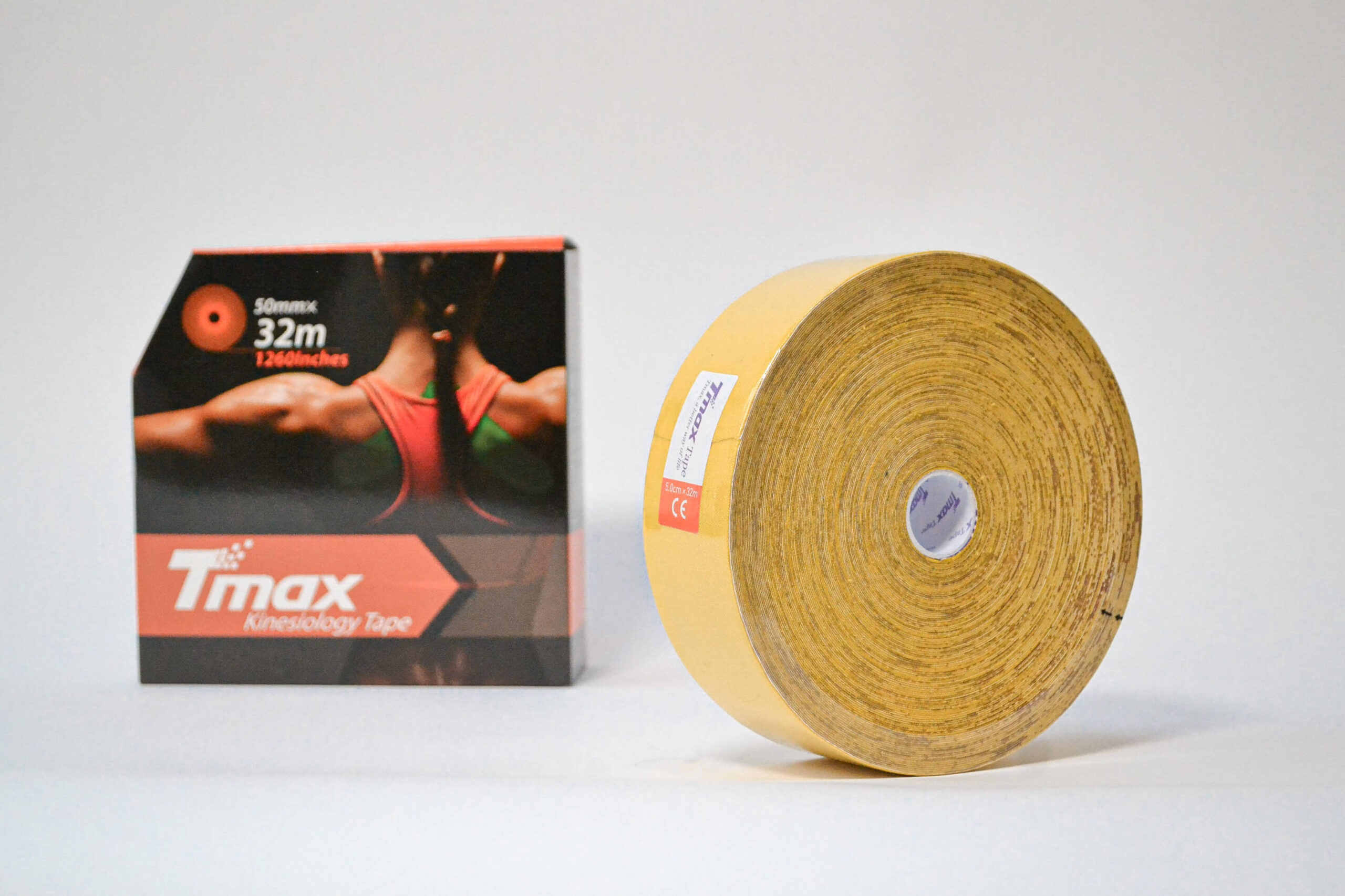 КИНЕЗИО ТЕЙП TMAX COTTON 5 СМ Х 32 М ЖЕЛТЫЙ ФОТО-2