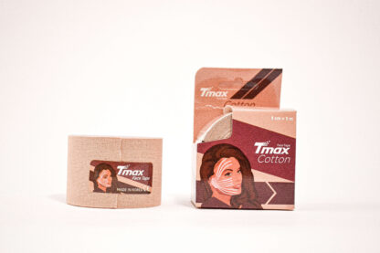 КИНЕЗИО ТЕЙП TMAX FACE TAPE ХЛОПОК 5 СМ X 5 М БЕЖЕВЫЙ ФОТО-1