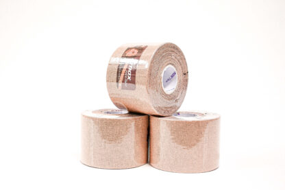 КИНЕЗИО ТЕЙП TMAX FACE TAPE ХЛОПОК 5 СМ X 5 М БЕЖЕВЫЙ ФОТО-5
