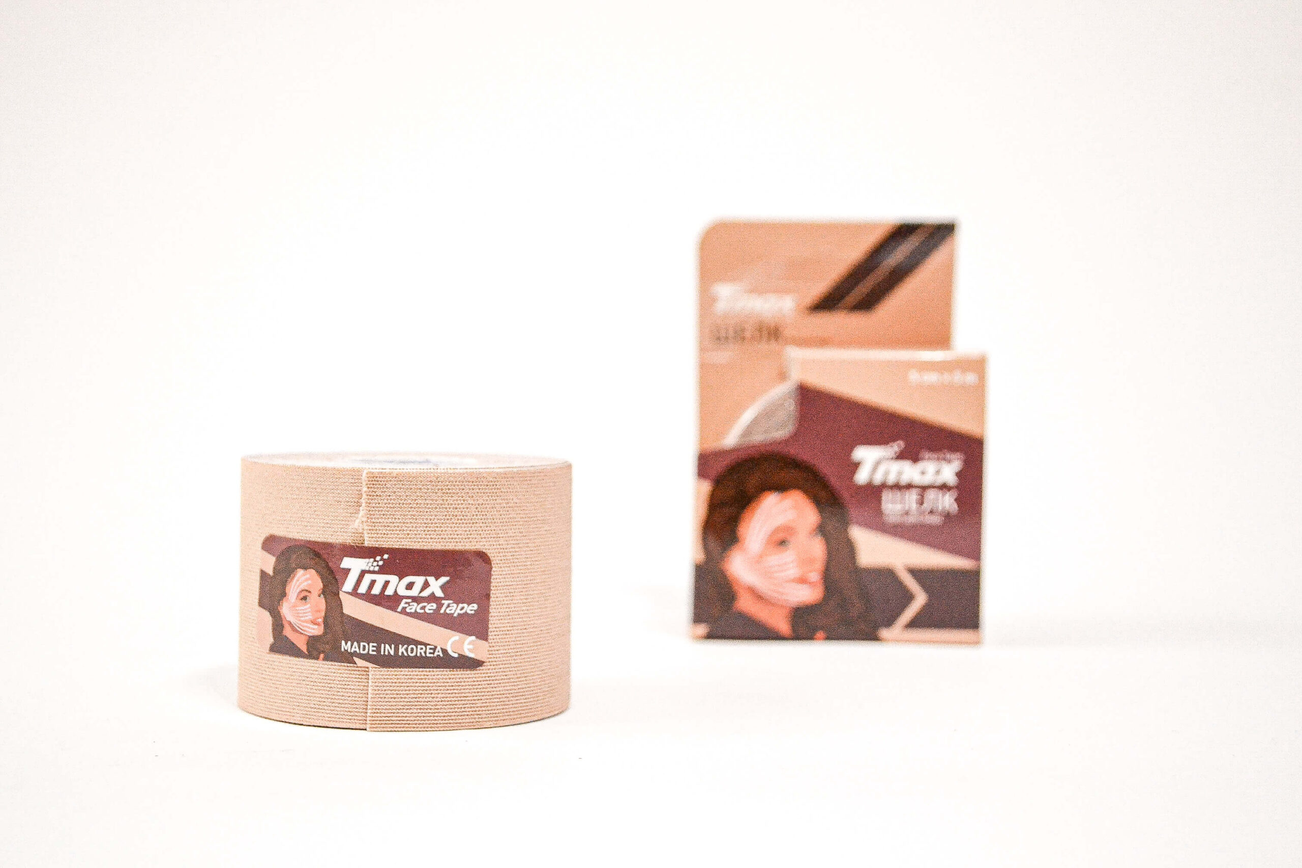 КИНЕЗИО ТЕЙП TMAX FACE TAPE ШЁЛК 5 СМ Х 5 М БЕЖЕВЫЙ ФОТО-4