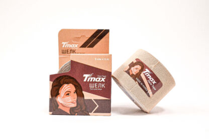 КИНЕЗИО ТЕЙП TMAX FACE TAPE ШЁЛК 5 СМ Х 5 М БЕЖЕВЫЙ ФОТО-5