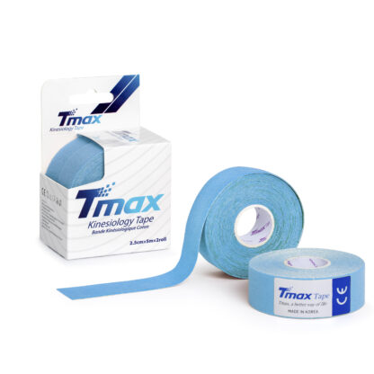 КИНЕЗИО ТЕЙП TMAX COTTON 2.5 СМ Х 5 М ГОЛУБОЙ 2 ТЕЙПА В УПАКОВКЕ ФОТО-1